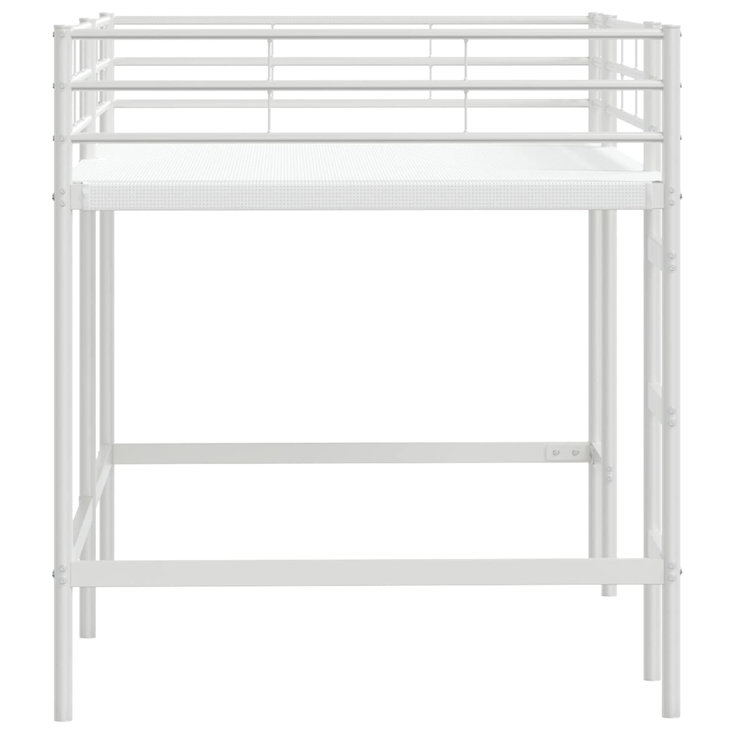 vidaXL Kids'Loft Bed Frame Plain White 80 x 200 cm Steel