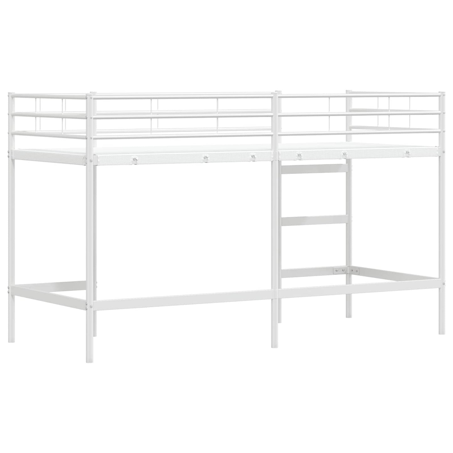 vidaXL Kids'Loft Bed Frame White 90 x 190 cm Steel