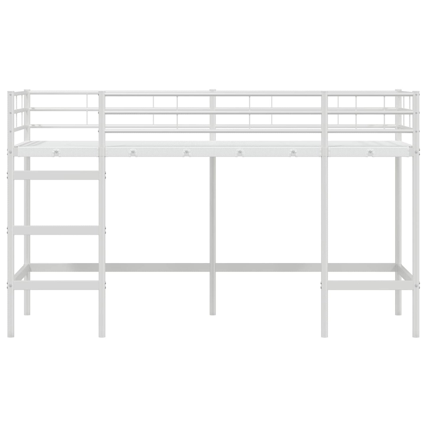 vidaXL Kids'Loft Bed Frame White 90 x 190 cm Steel