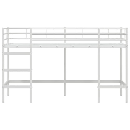 vidaXL Kids'Loft Bed Frame White 90 x 190 cm Steel