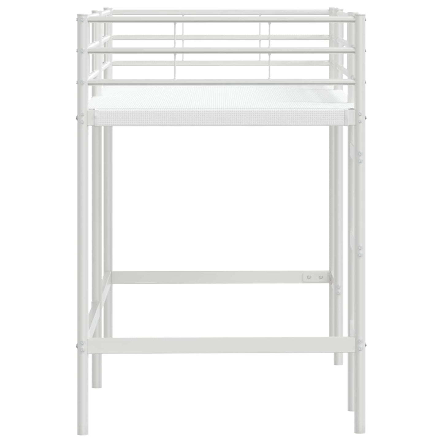 vidaXL Kids'Loft Bed Frame White 90 x 190 cm Steel