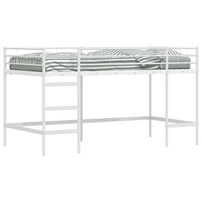 vidaXL Kids'Loft Bed Frame Plain White 107 x 203 cm Steel
