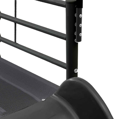 vidaXL Kids'Loft Bed Frame with Slide Plain Black and Anthracite