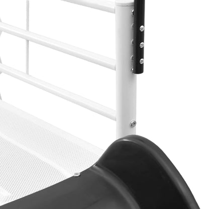 vidaXL Kids'Loft Bed Frame with Slide Plain White and Anthracite