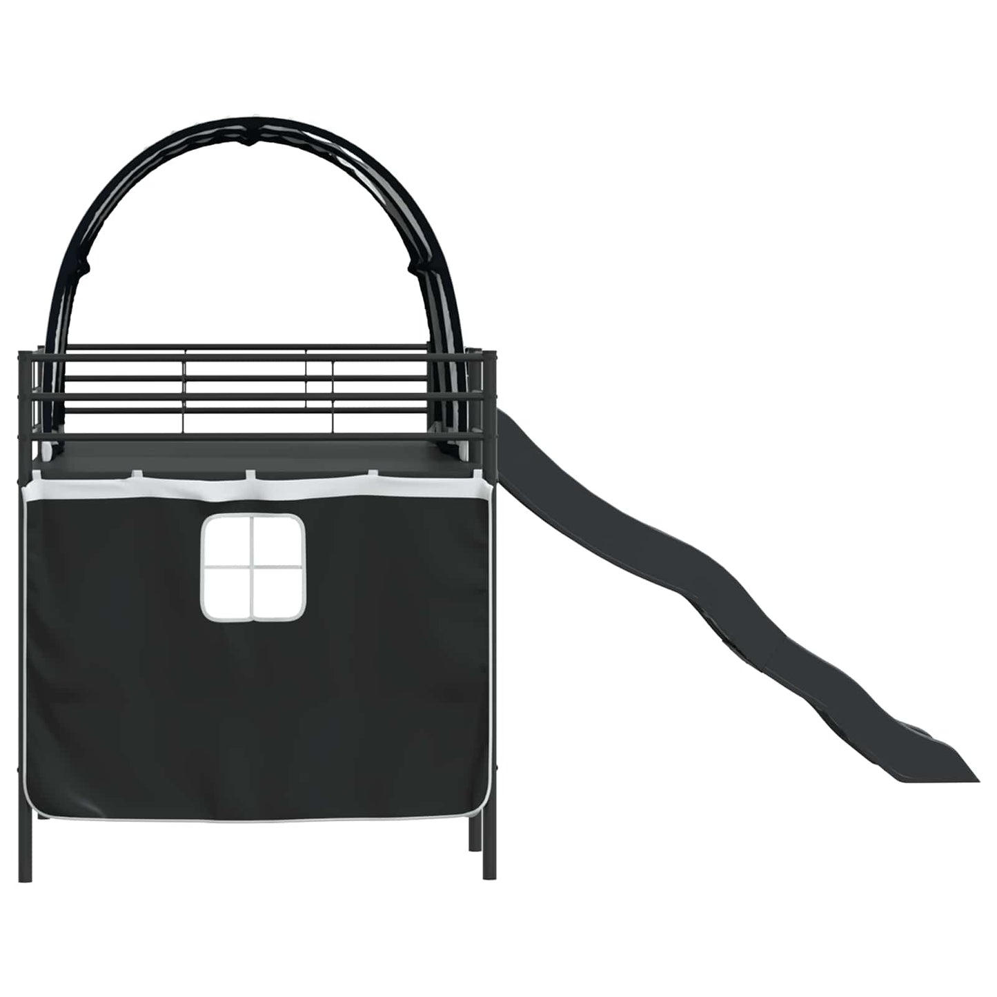 vidaXL Kids'Loft Bed Frame Black 90 x 200 cm Metal