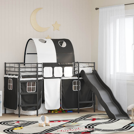 vidaXL Kids'Loft Bed Frame Black 100 x 190 cm Metal