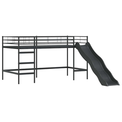 vidaXL Kids'Loft Bed Frame Black and Blue 80 x 200 cm Metal