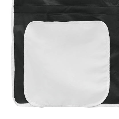 vidaXL Kids'Loft Bed Frame White and Black 100 x 190 cm Metal