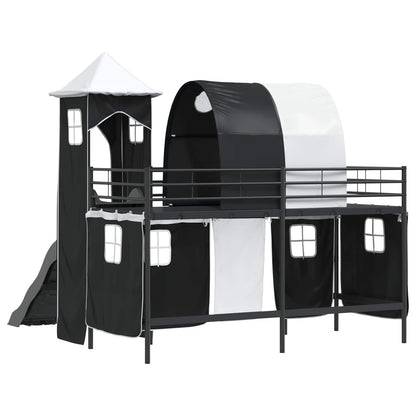 vidaXL Kids'Loft Bed Frame Black 100 x 190 cm Metal