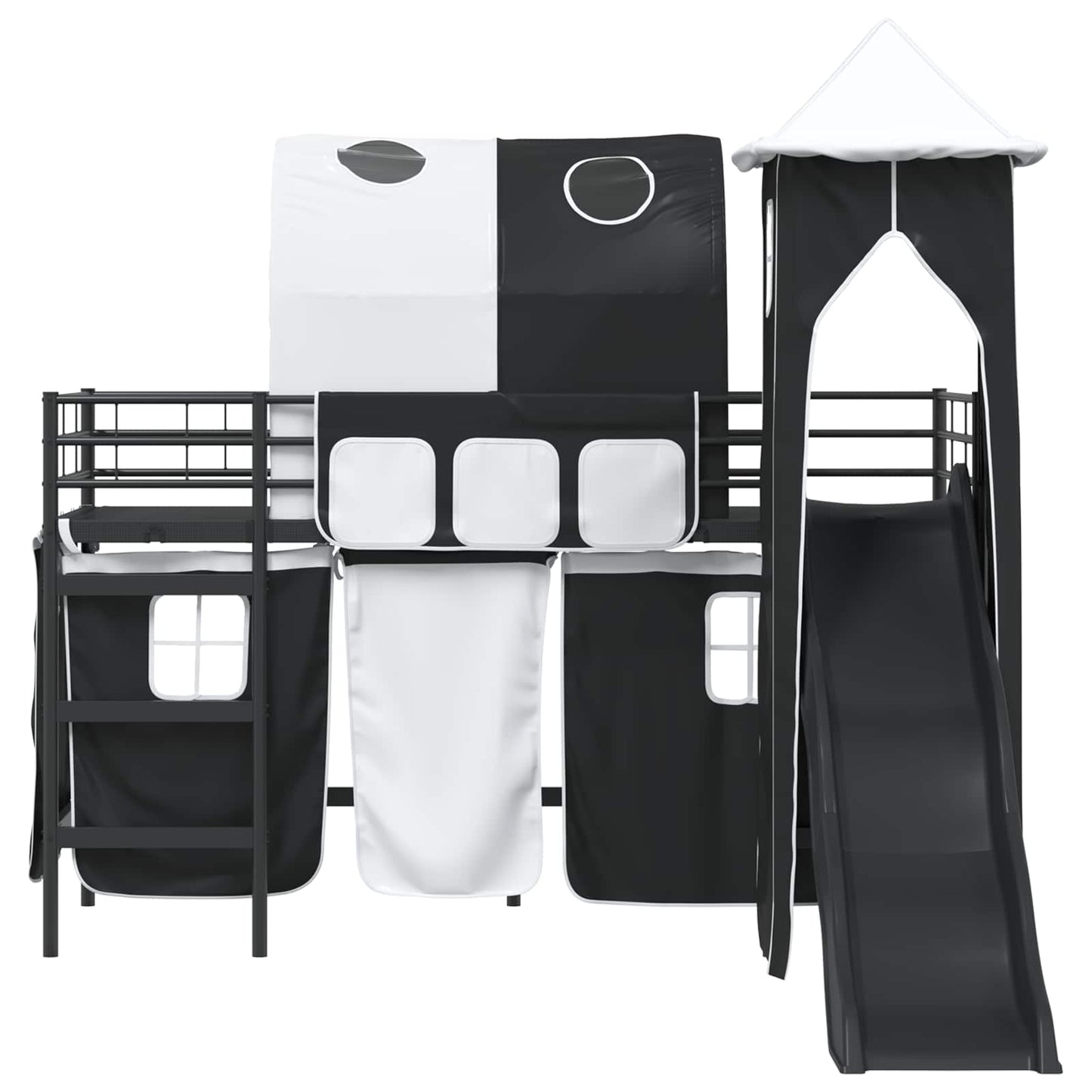 vidaXL Kids'Loft Bed Frame Black 100 x 190 cm Metal
