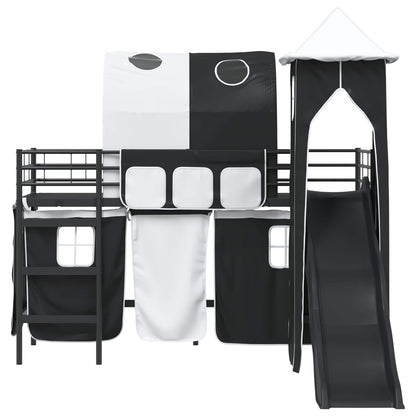 vidaXL Kids'Loft Bed Frame Black 100 x 190 cm Metal