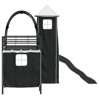 vidaXL Kids'Loft Bed Frame Black 100 x 190 cm Metal