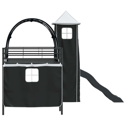vidaXL Kids'Loft Bed Frame Plain Black 100 x 200 cm Metal