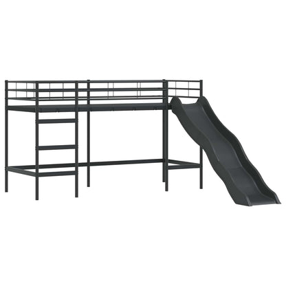 vidaXL Kids'Loft Bed Frame Black and Pink 75 x 190 cm Metal