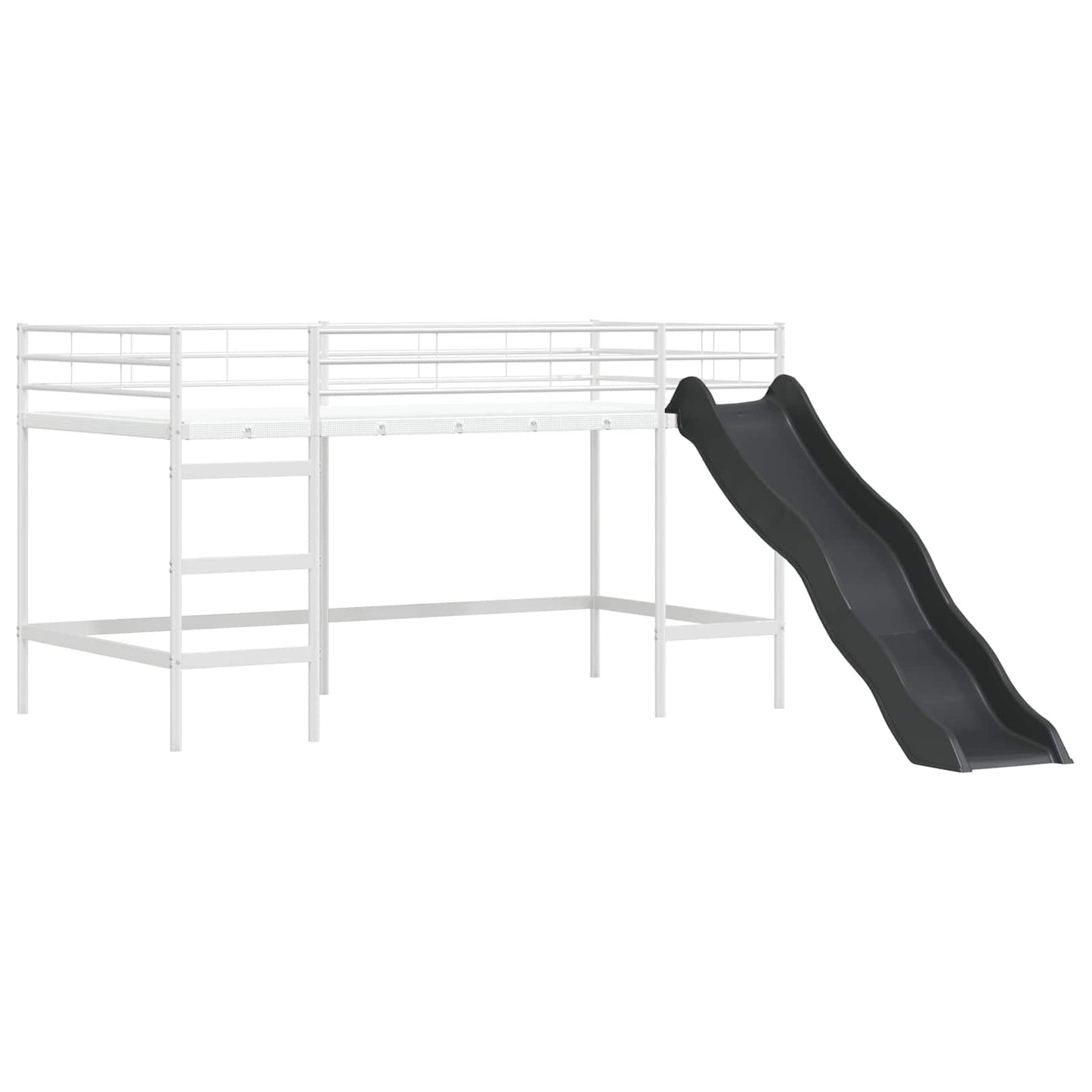 vidaXL Kids'Loft Bed Frame White and Blue 100 x 200 cm Metal