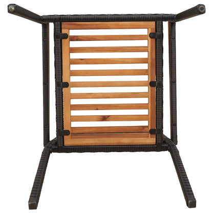 vidaXL Garden Stacking Chairs 4 pcs Brown and Black 54 x 56 x 90 cm