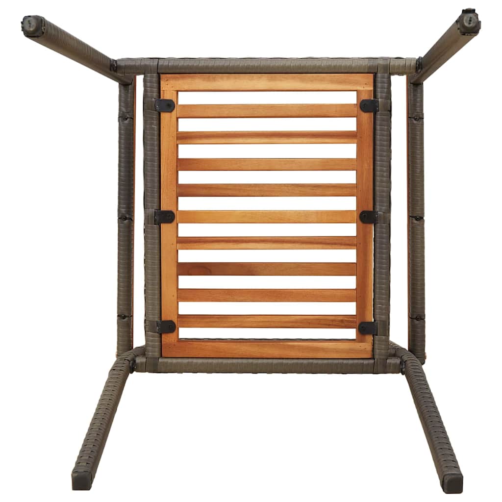 vidaXL Garden Stacking Chairs 4 pcs Brown and Grey 54 x 56 x 90 cm
