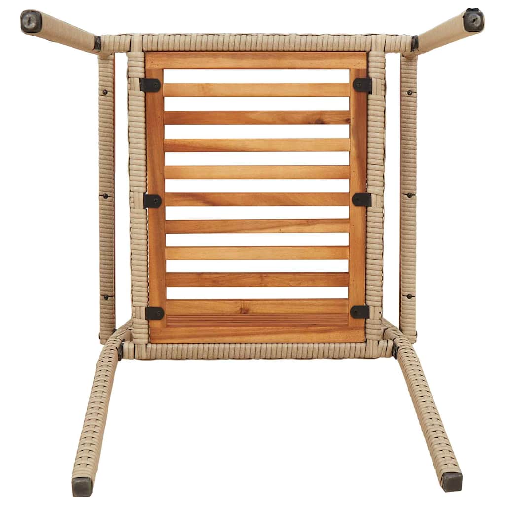 vidaXL Garden Stacking Chairs 4 pcs Brown and Beige 54 x 56 x 90 cm