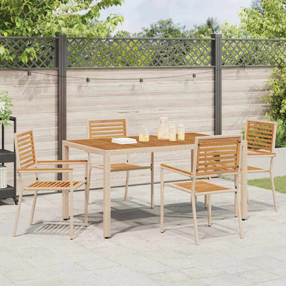 vidaXL Garden Stacking Chairs 4 pcs Brown and Beige 54 x 56 x 90 cm