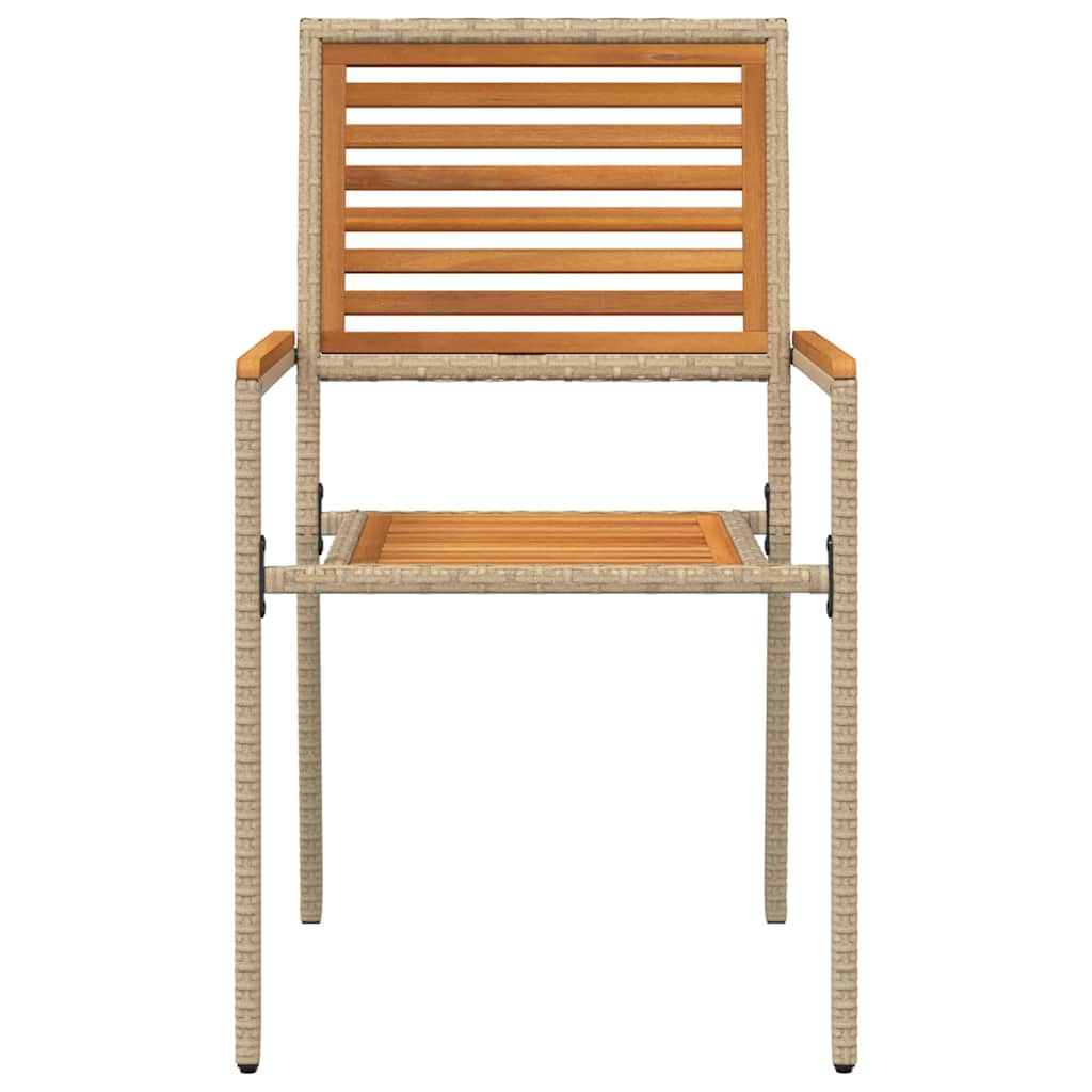 vidaXL Garden Stacking Chairs 4 pcs Brown and Beige 54 x 56 x 90 cm