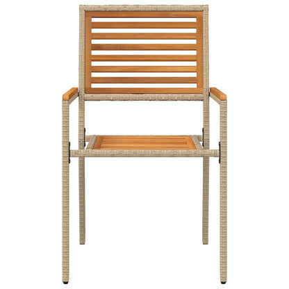 vidaXL Garden Stacking Chairs 4 pcs Brown and Beige 54 x 56 x 90 cm