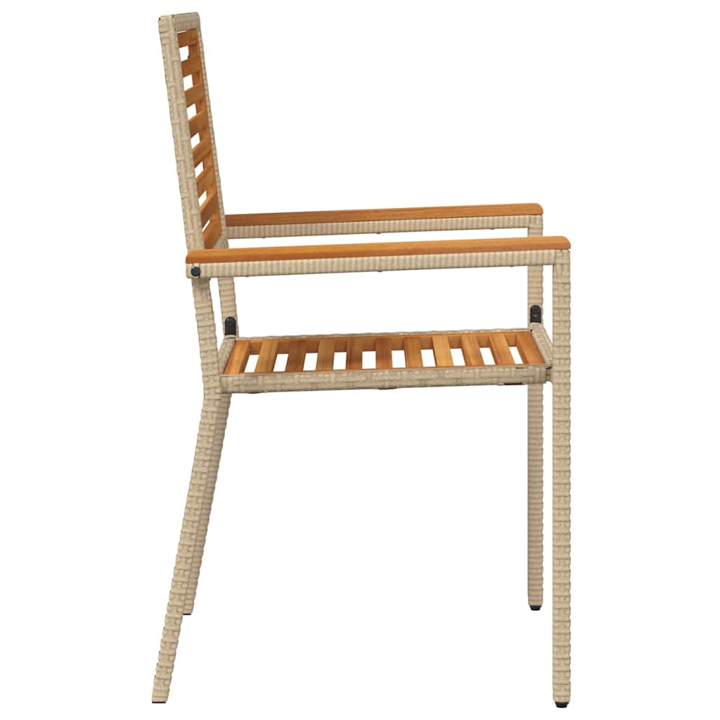 vidaXL Garden Stacking Chairs 4 pcs Brown and Beige 54 x 56 x 90 cm