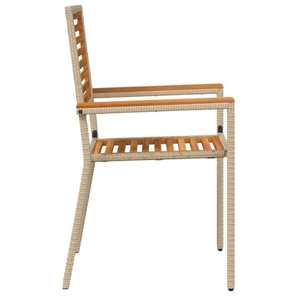 vidaXL Garden Stacking Chairs 4 pcs Brown and Beige 54 x 56 x 90 cm