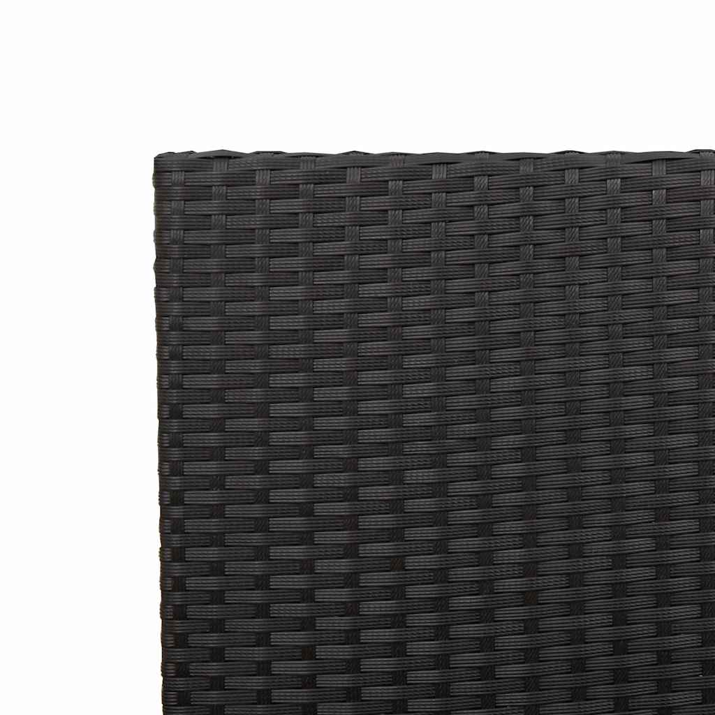vidaXL Garden Stacking Chairs 4 pcs Black and Brown 54 x 56 x 90 cm