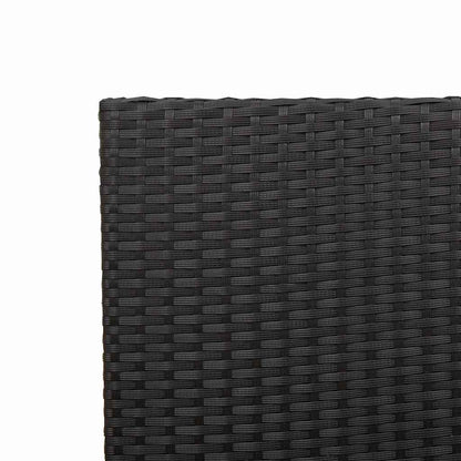 vidaXL Garden Stacking Chairs 4 pcs Black and Brown 54 x 56 x 90 cm