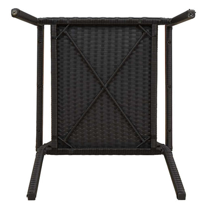 vidaXL Garden Stacking Chairs 4 pcs Black and Brown 54 x 56 x 90 cm
