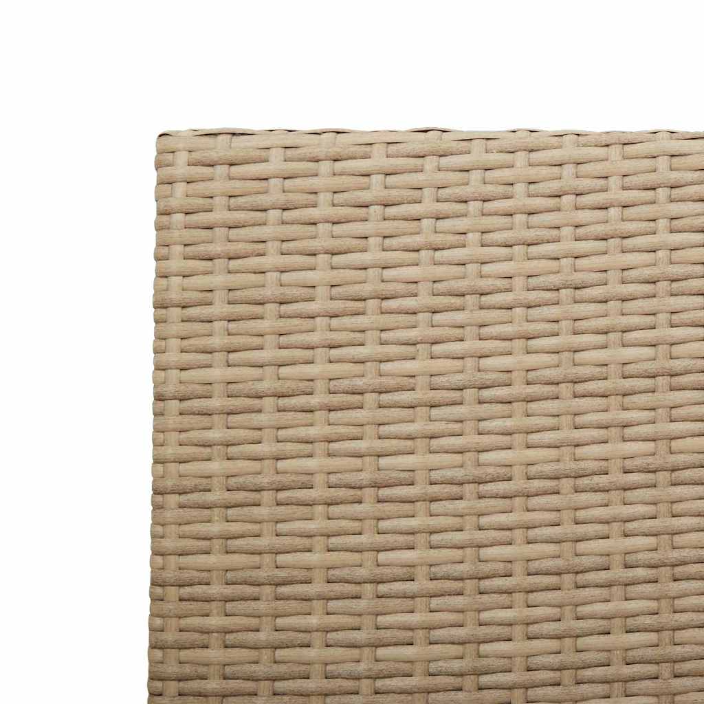 vidaXL Garden Stacking Chairs 4 pcs Cream and Brown 54 x 56 x 90 cm