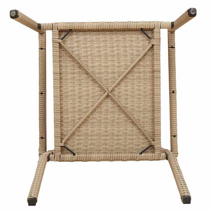 vidaXL Garden Stacking Chairs 4 pcs Cream and Brown 54 x 56 x 90 cm