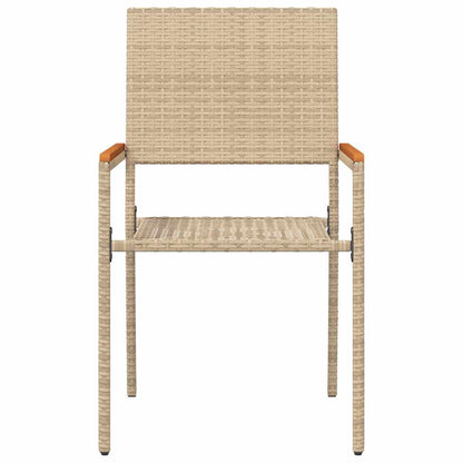 vidaXL Garden Stacking Chairs 4 pcs Cream and Brown 54 x 56 x 90 cm