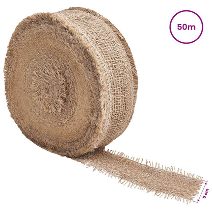vidaXL Jute Roll 5 x 5000 cm Natural