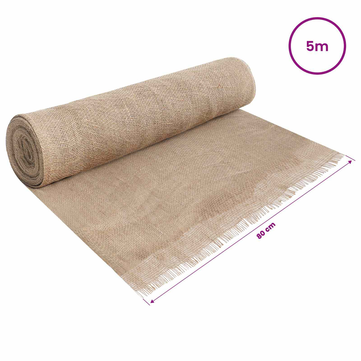 vidaXL Jute Roll 160 x 500 cm Natural