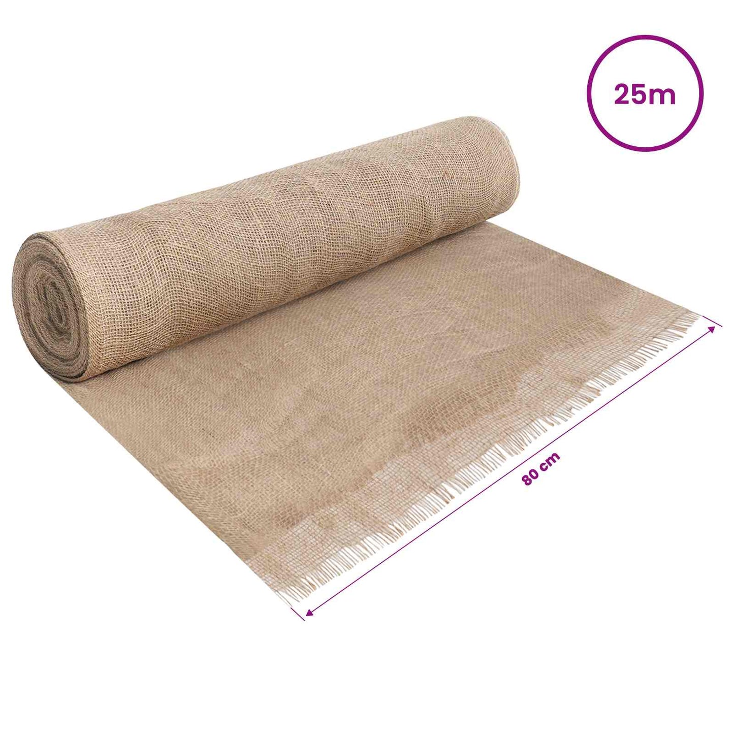 vidaXL Jute Roll 160 x 2500 cm Natural