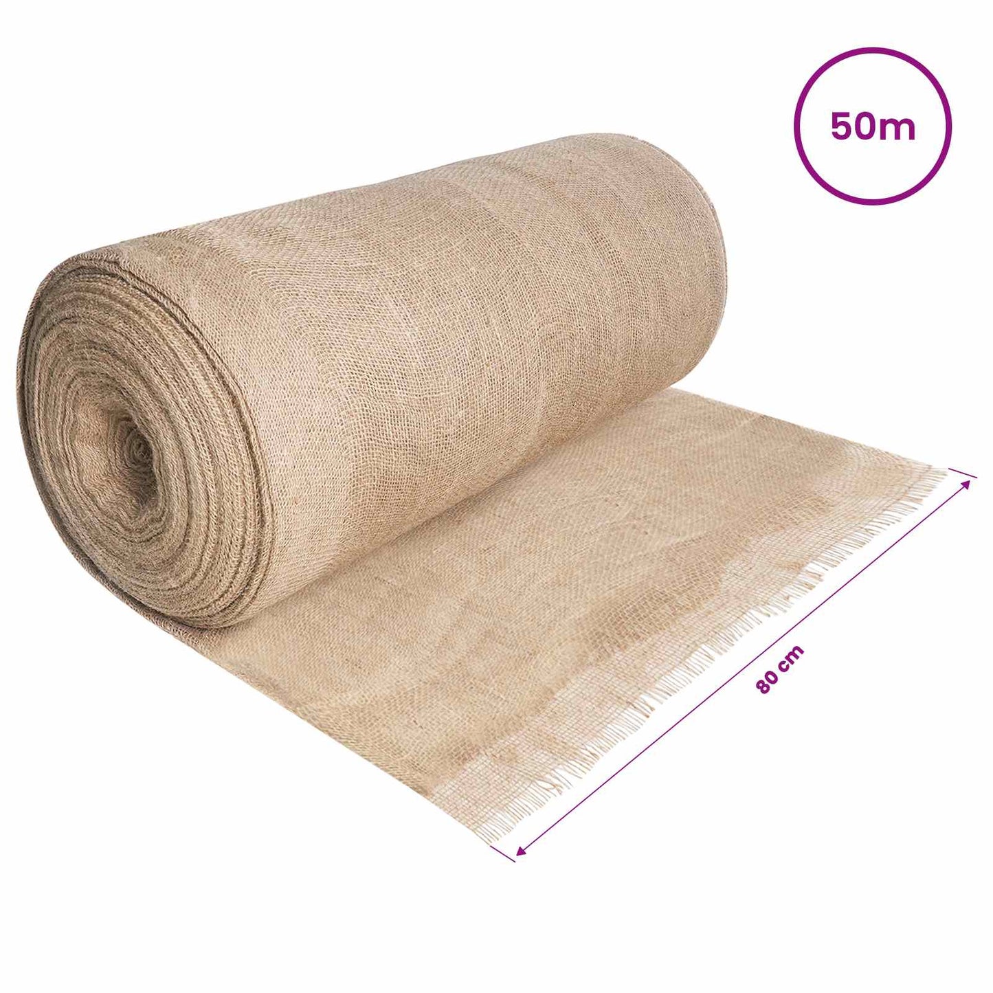 vidaXL Jute Roll 160 x 5000 cm Natural