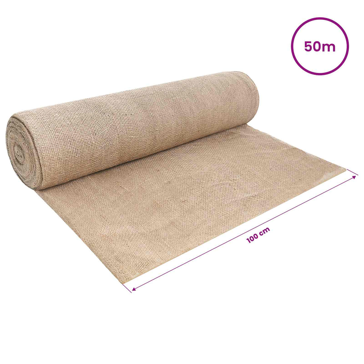 vidaXL Jute Roll 200 x 5000 cm Natural