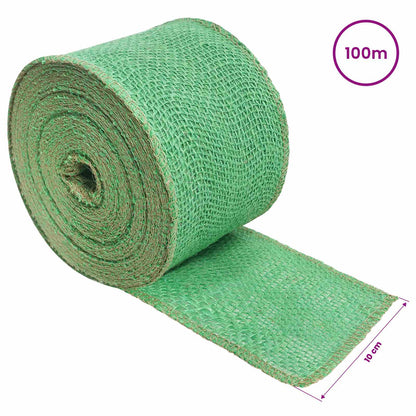 vidaXL Jute Roll 10 x 10000 cm Green