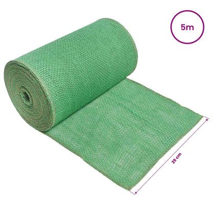 vidaXL Jute Roll 25 x 500 cm Green