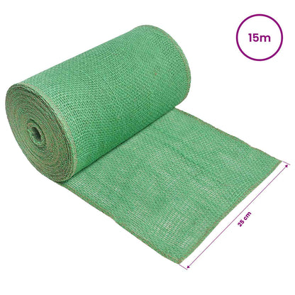 vidaXL Jute Roll 25 x 1500 cm Green