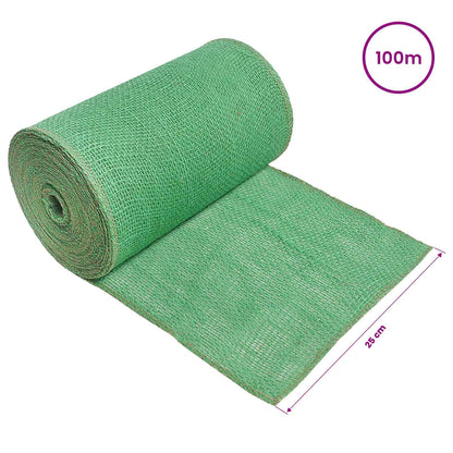 vidaXL Jute Roll 25 x 10000 cm Green