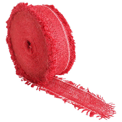 vidaXL Jute Roll 5 x 2500 cm Red