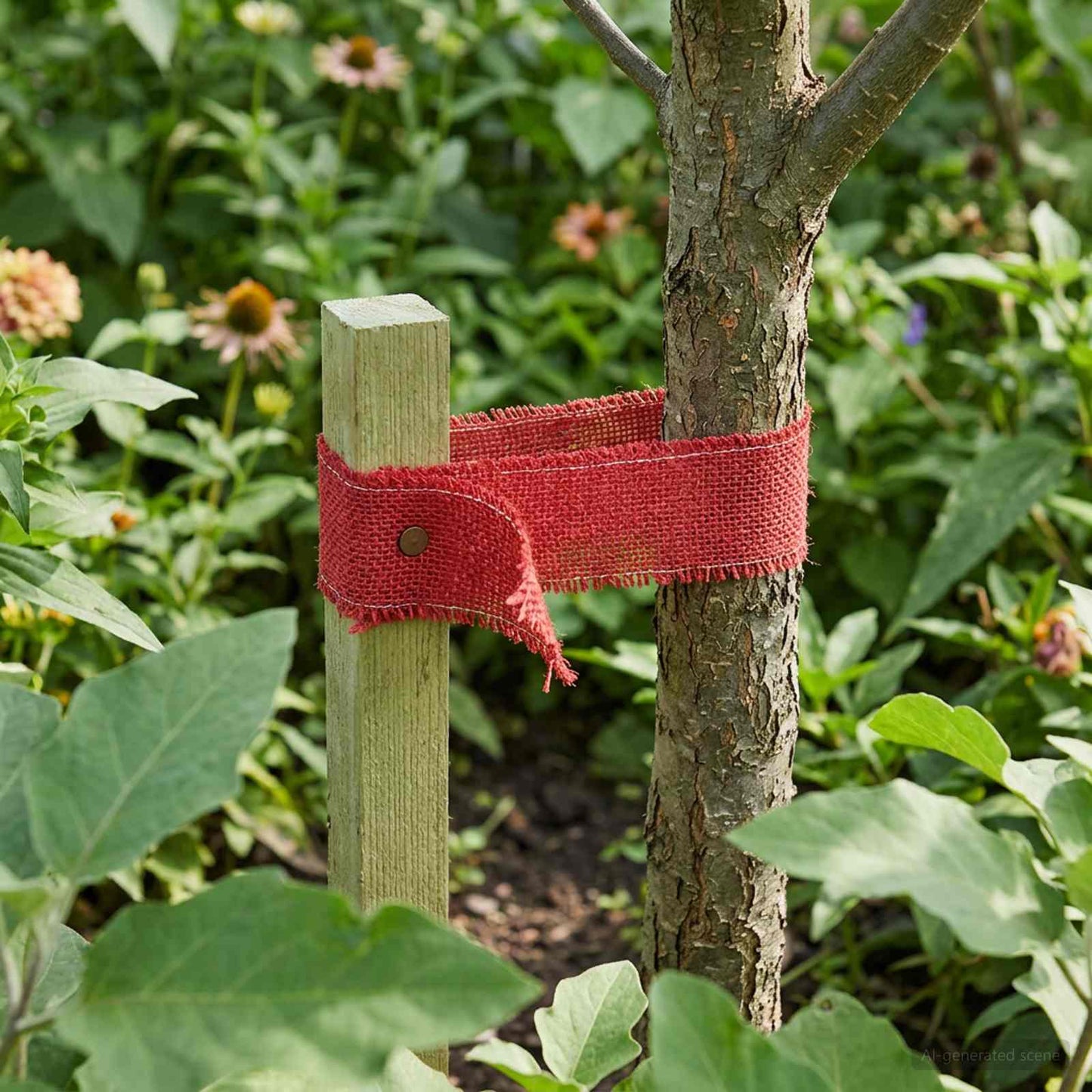 vidaXL Jute Roll 10 x 1000 cm Red