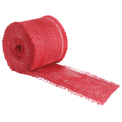 vidaXL Jute Roll 10 x 2500 cm Red