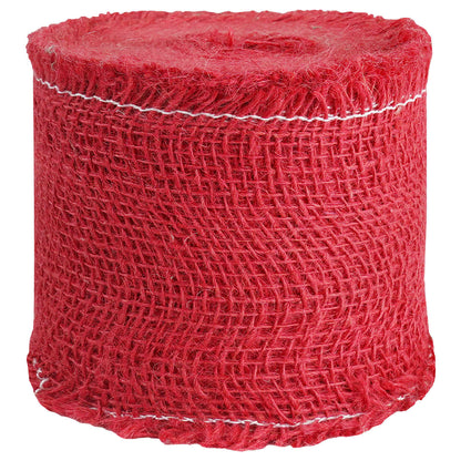 vidaXL Jute Roll 10 x 2500 cm Red