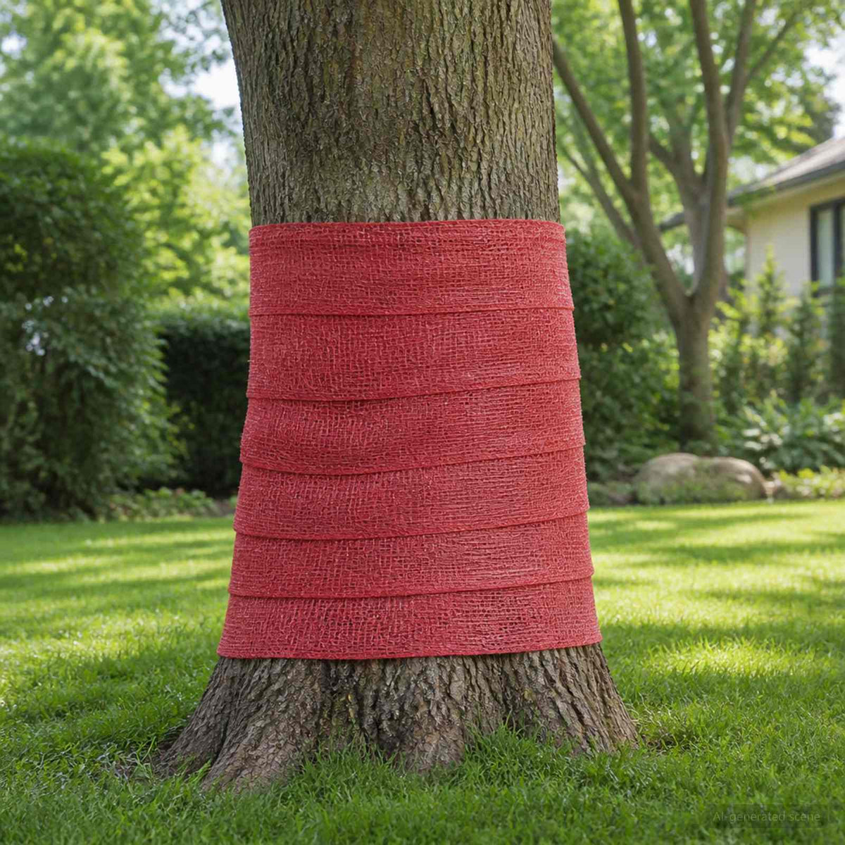 vidaXL Jute Roll 200 x 1000 cm Red