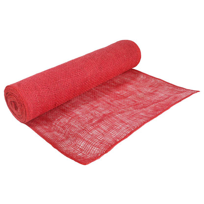 vidaXL Jute Roll 50 x 1500 cm Red