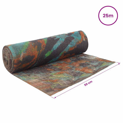 vidaXL Jute Roll 50 x 2500 cm Camouflage