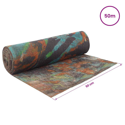 vidaXL Jute Roll 50 x 5000 cm Camouflage